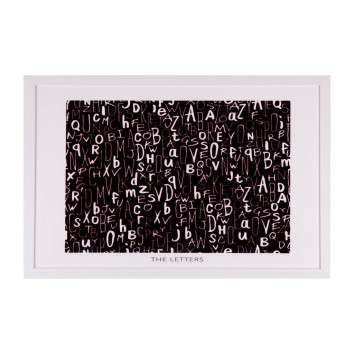 Cuadro LETTER 60x40cm con marco y cristal