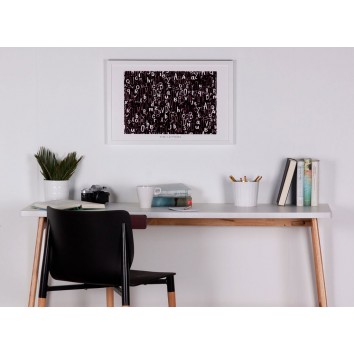 Cuadro LETTER 60x40cm con marco y cristal 2