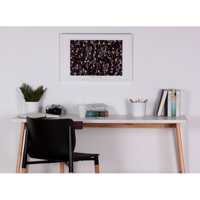 Cuadro LETTER 60x40cm con marco y cristal