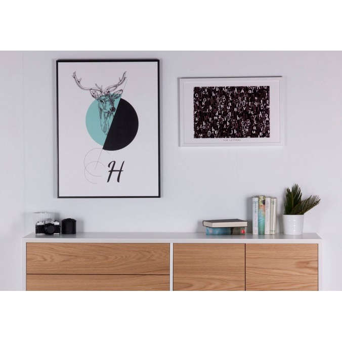 Cuadro LETTER 60x40cm con marco y cristal