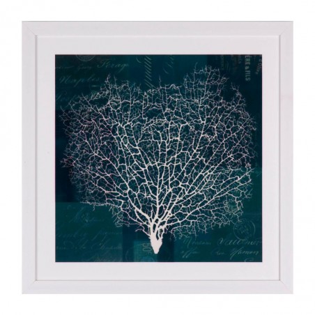 Cuadro SHADE blanco 40x40cm con marco y cristal