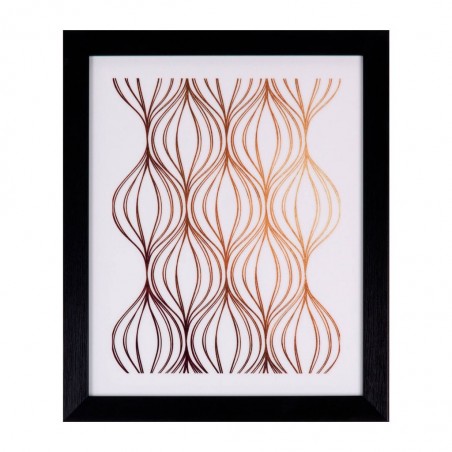 Cuadro WEAVE negro 25x30cm con marco negro y cristal