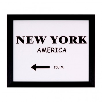 Cuadro DIRECTION NY 30x25cm con marco y cristal