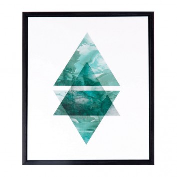 Cuadro TRIANGULO negro 25x30cm