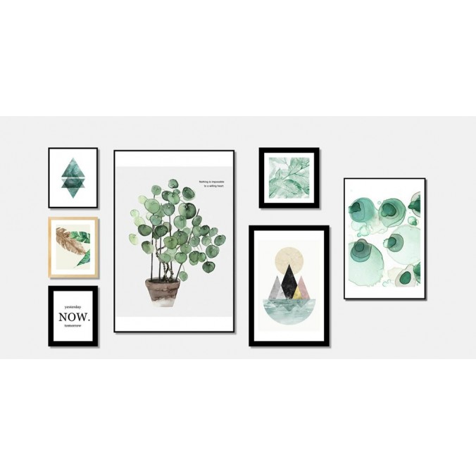 Cuadro TRIANGULO negro 25x30cm