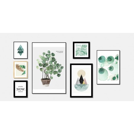 Cuadro TRIANGULO negro 25x30cm