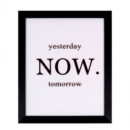 Cuadro NOW negro 25x30cm