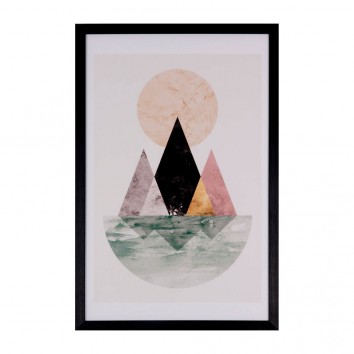 Cuadro ISLA negro 40x60cm con marco y cristal