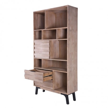 Libreria Amsterdam 100x195cm madera maciza acacia