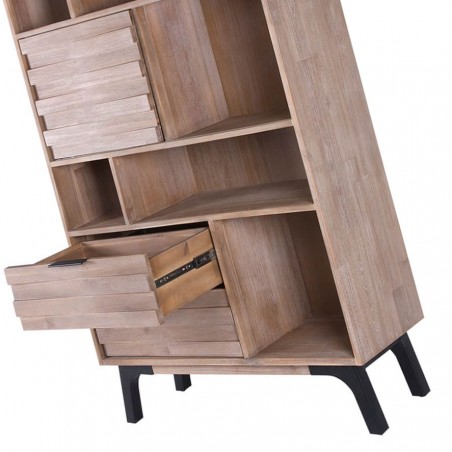 Libreria Amsterdam 100x195cm madera maciza acacia