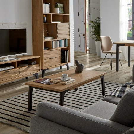 Mesa baja de centro 120x70cm Amsterdam madera maciza