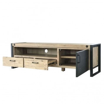 Mueble TV Boston 160cm madera maciza acacia 2