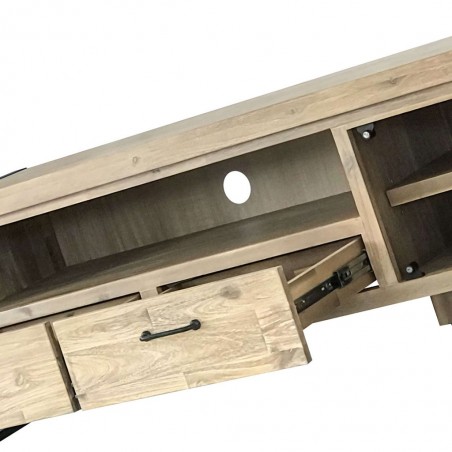 Mueble TV Boston 160cm madera maciza acacia