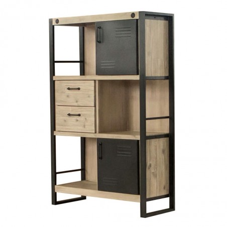 Librería Boston 90x140cm madera maciza acacia