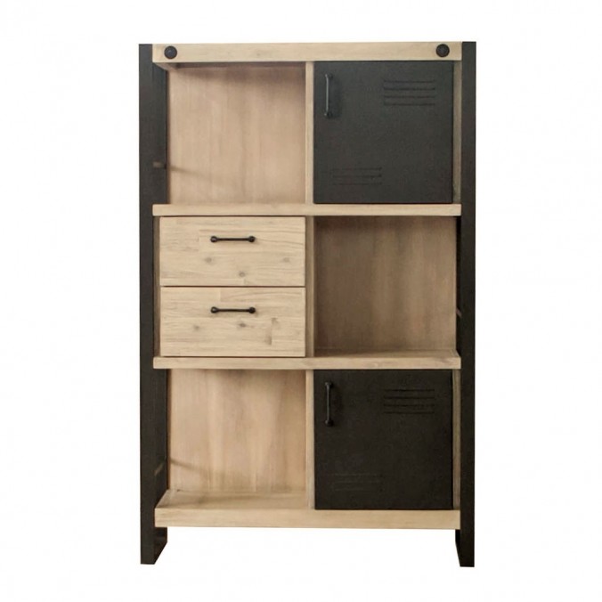 Librería Boston 90x140cm madera maciza acacia