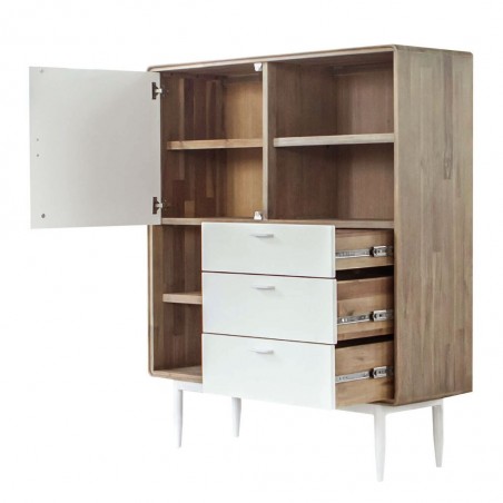 Librería Florence 120x140cm madera maciza acacia