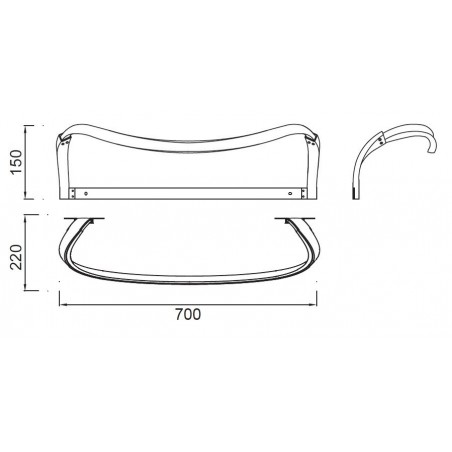 Lámpara aplique de baño LED SISLEY 70cm