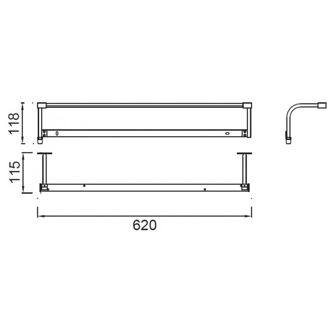Lámpara aplique de baño LED SISLEY 62cm Lámpara aplique de baño LED SISLEY 62cm