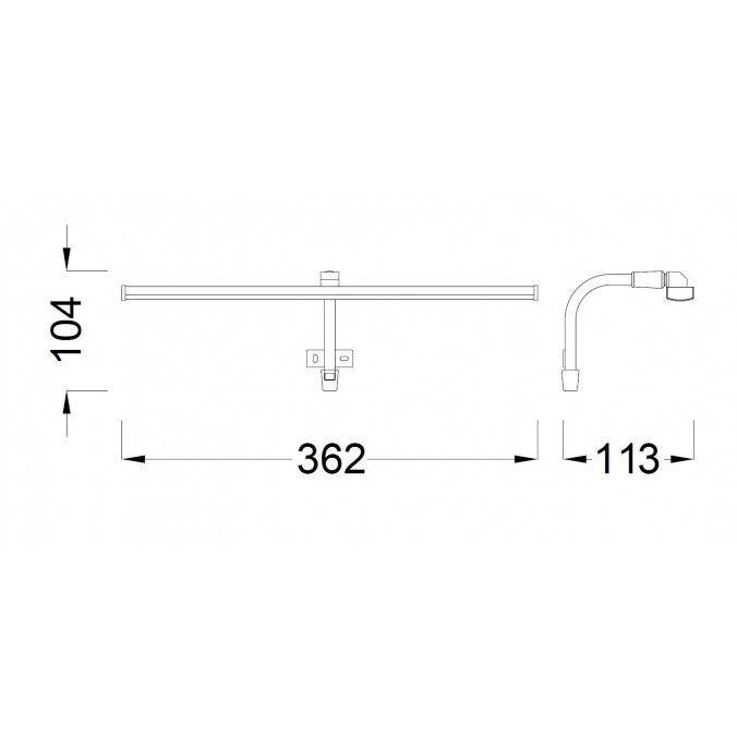 Lámpara aplique de baño LED SISLEY 36cm