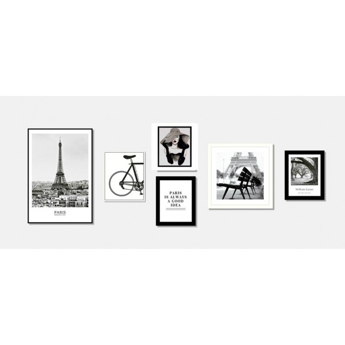 Cuadro WOMAN negro 25x30cm