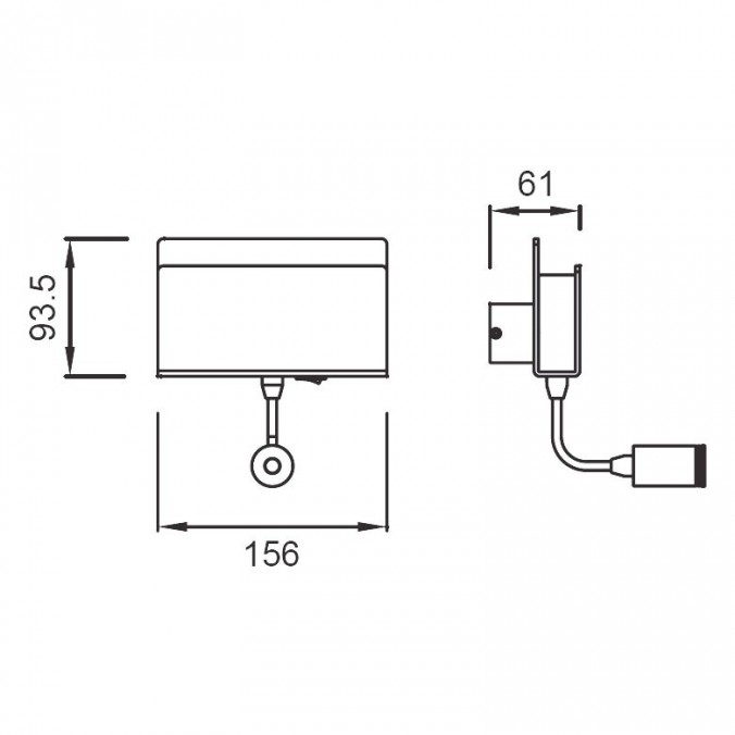 Aplique de pared lectura LED doble luz