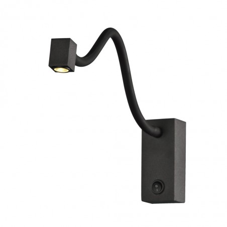 Aplique lectura de luz LED BOAVISTA cube negro