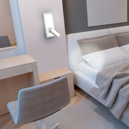 Aplique de pared LED doble luz IBIZA NICKEL