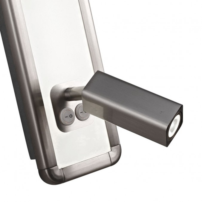 Aplique de pared LED doble luz IBIZA NICKEL