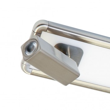 Regleta 2 focos LED + luz ambiente IBIZA NICKEL 2