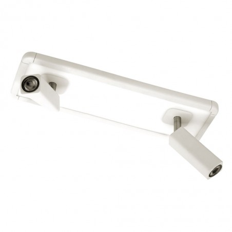 Regleta 2 focos LED + luz ambiente IBIZA WHITE