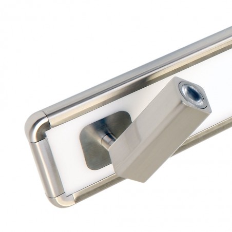 Regleta 3 focos LED + luz ambiente IBIZA NICKEL