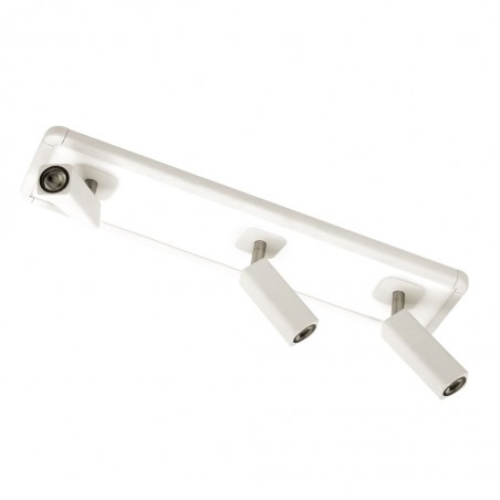 Regleta 3 focos LED + luz ambiente IBIZA WHITE