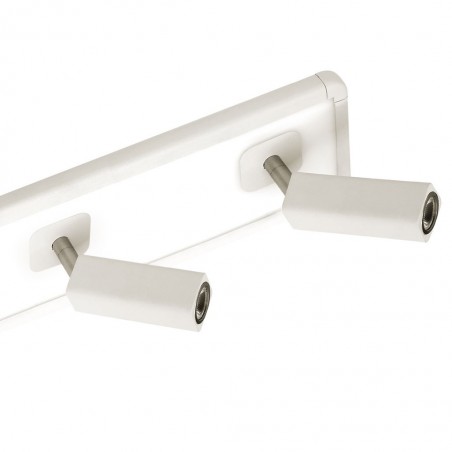 Regleta 3 focos LED + luz ambiente IBIZA WHITE