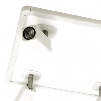 Plafón 4 focos LED + luz ambiente IBIZA WHITE 2