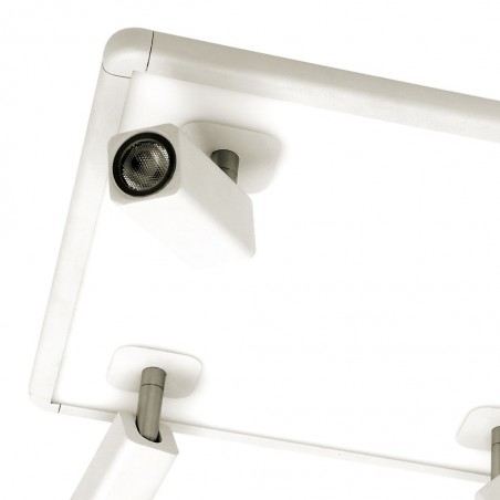 Plafón 4 focos LED + luz ambiente IBIZA WHITE