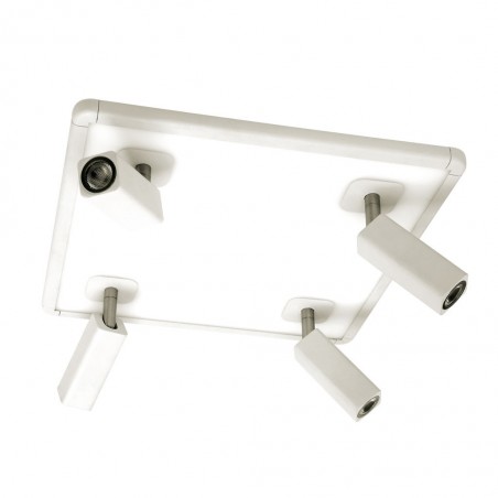 Plafón 4 focos LED + luz ambiente IBIZA WHITE