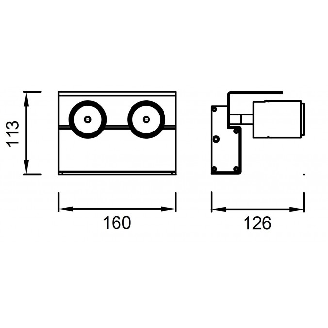 Aplique pared o techo LED BORACAY 2 luces tono cálido