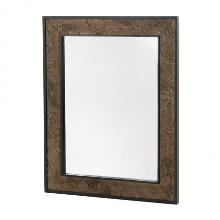 Espejo 80x100cm con marco de madera tallada