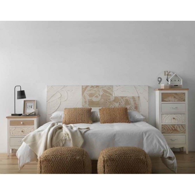 Cabezal relieve holas  en chapa de abeto 110x60cm