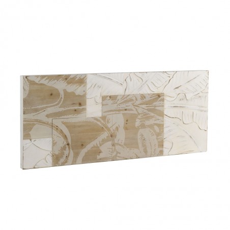 Cabezal relieve hojas en chapa de abeto 145x60cm