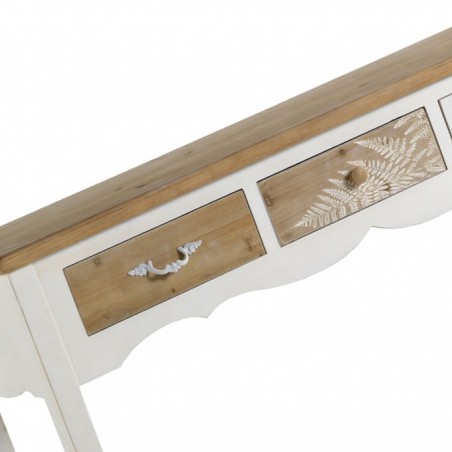 Consola 122x35x80h frente cajón decorado