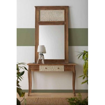 Consola provenzal 120x40x78h frente cajón relieve 2