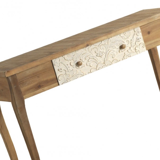 Consola provenzal 120x40x78h frente cajón relieve
