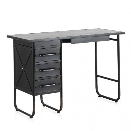 Escritorio metálico industrial estilo S.XX 120x50x80cm