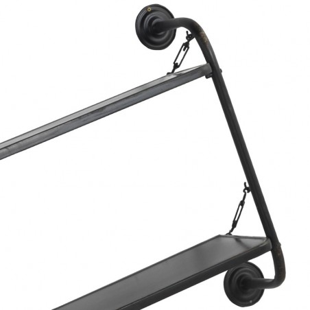 Estantería de pared estilo industrial 79x22x65cm