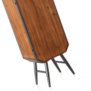 Armarito de estilo industrial con balda 40x31x106h hierro y madera de pino 2