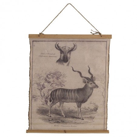 Cuadro banderola vintage antílope 65x85cm