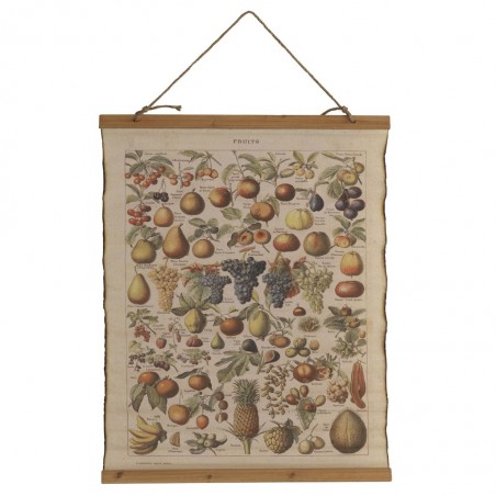 Cuadro banderola vintage frutas 65x85cm