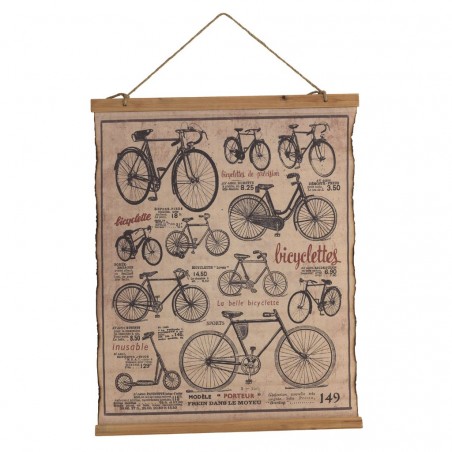 Cuadro banderola vintage bicicletas 65x85cm