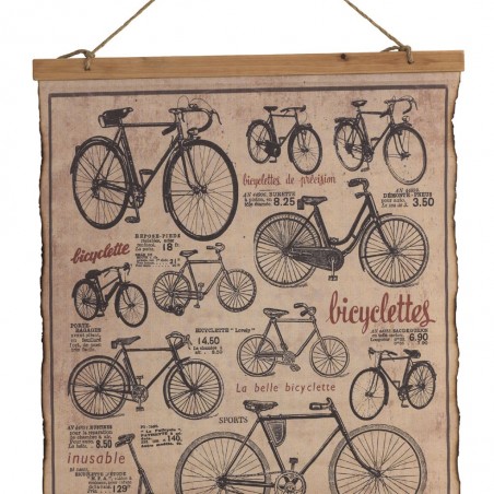 Cuadro banderola vintage bicicletas 65x85cm